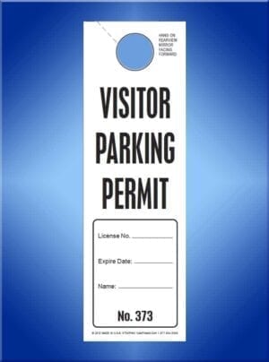 parking permit permits notation area